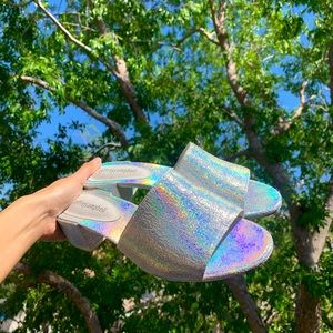 Holographic kitten heels